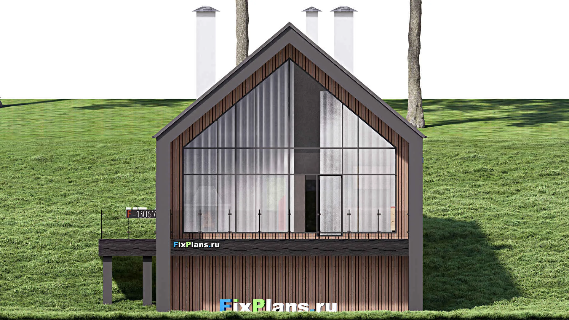 F-13067 - Проект бани 11 на 15, площадью 110 м² с санузлом и спальней