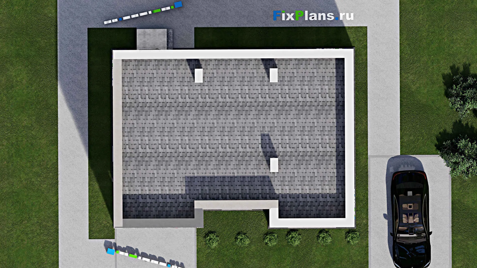 F-11132 - Проект двухэтажного дома 10 на 13, площадью 160 м² с балконом и 4 спальнями