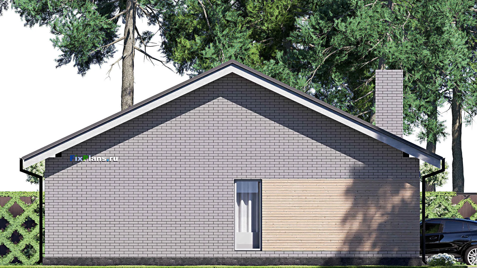 F-18341 - Проект одноэтажного дома 12 на 14, площадью 130 м² с 3 спальнями