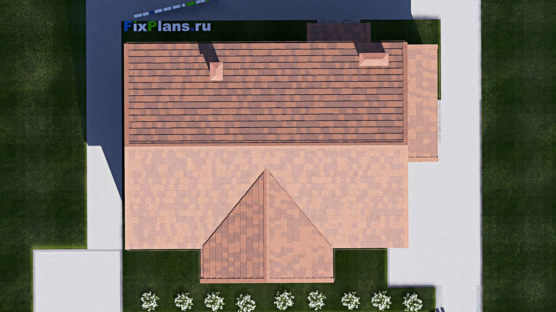 F-20231 - Проект дома с мансардой 12 на 14, площадью 160 м² с 5 спальнями