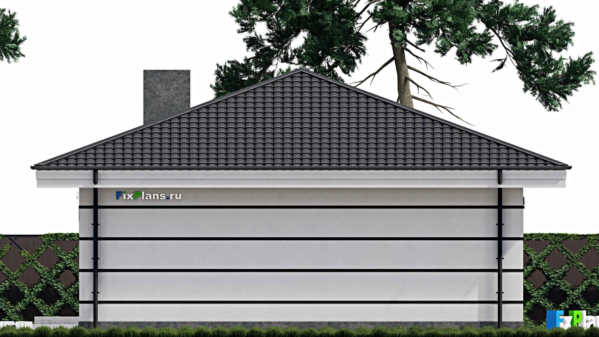 F-0692 - Проект одноэтажного дома 11 на 14, площадью 120 м² с 3 спальнями