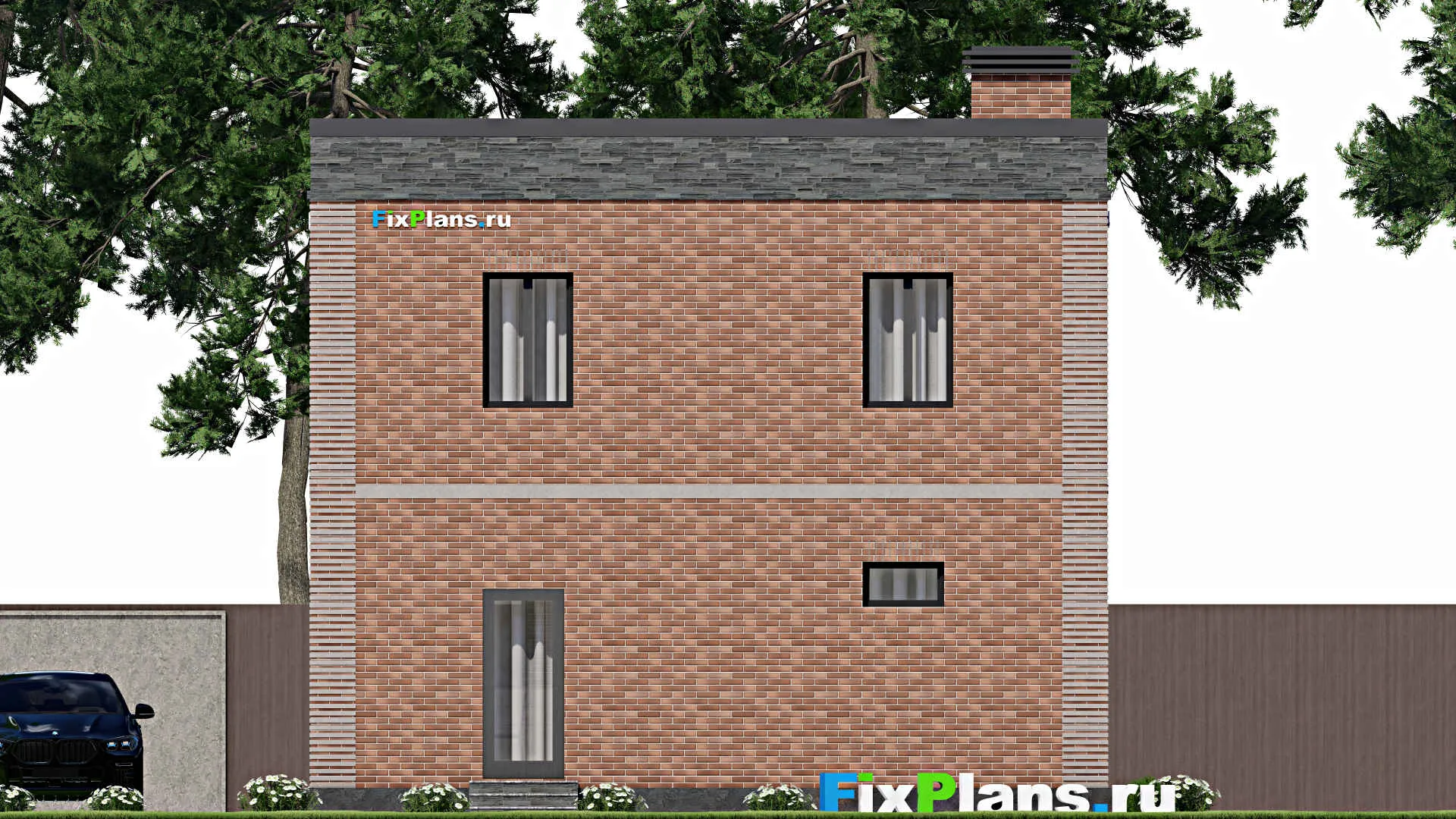 F-11483 - Проект двухэтажного дома 9 на 9, площадью 100 м² с 3 спальнями