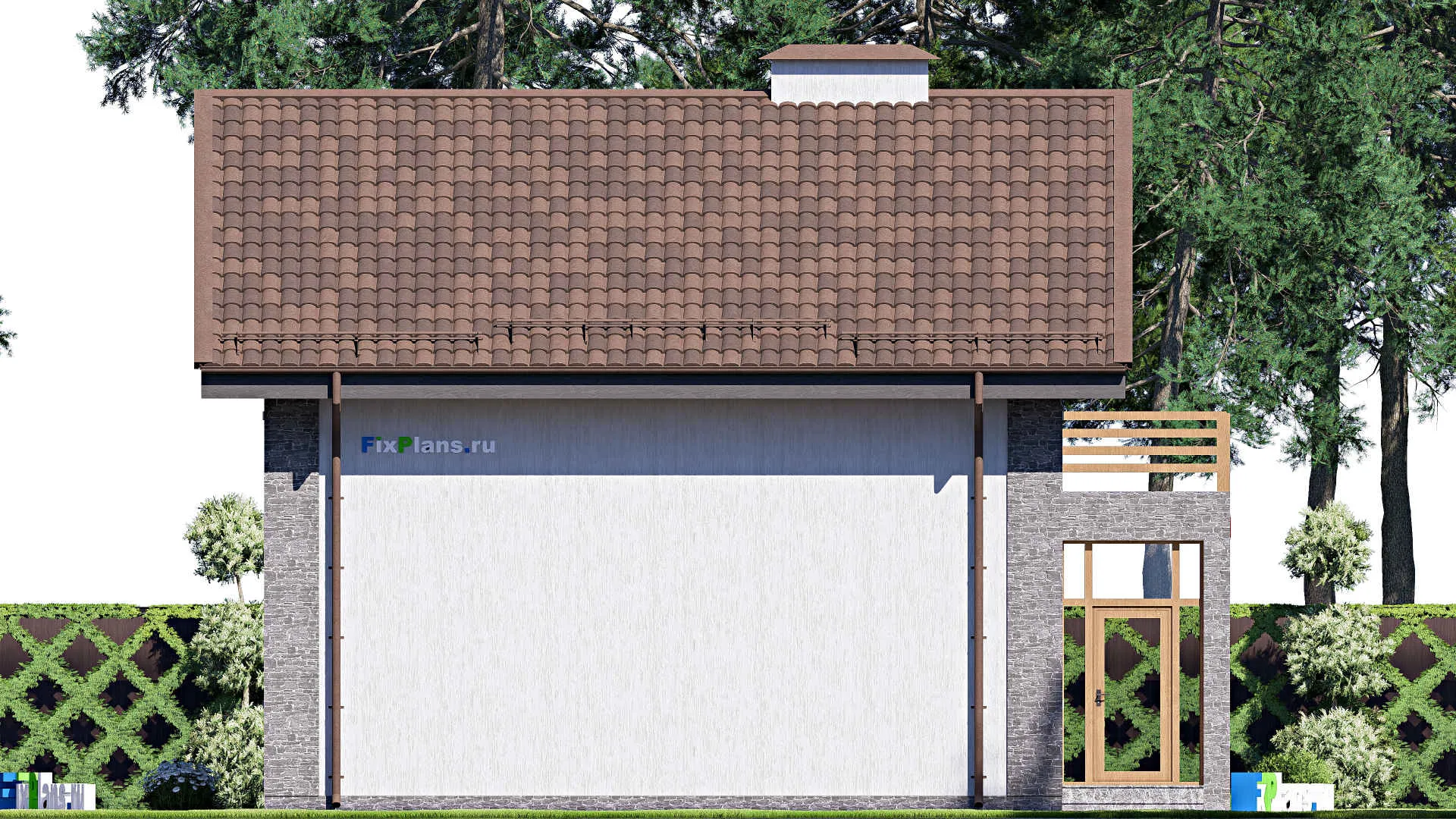 F-17396 - Проект дома с мансардой 10 на 12, площадью 130 м² с балконом и 4 спальнями