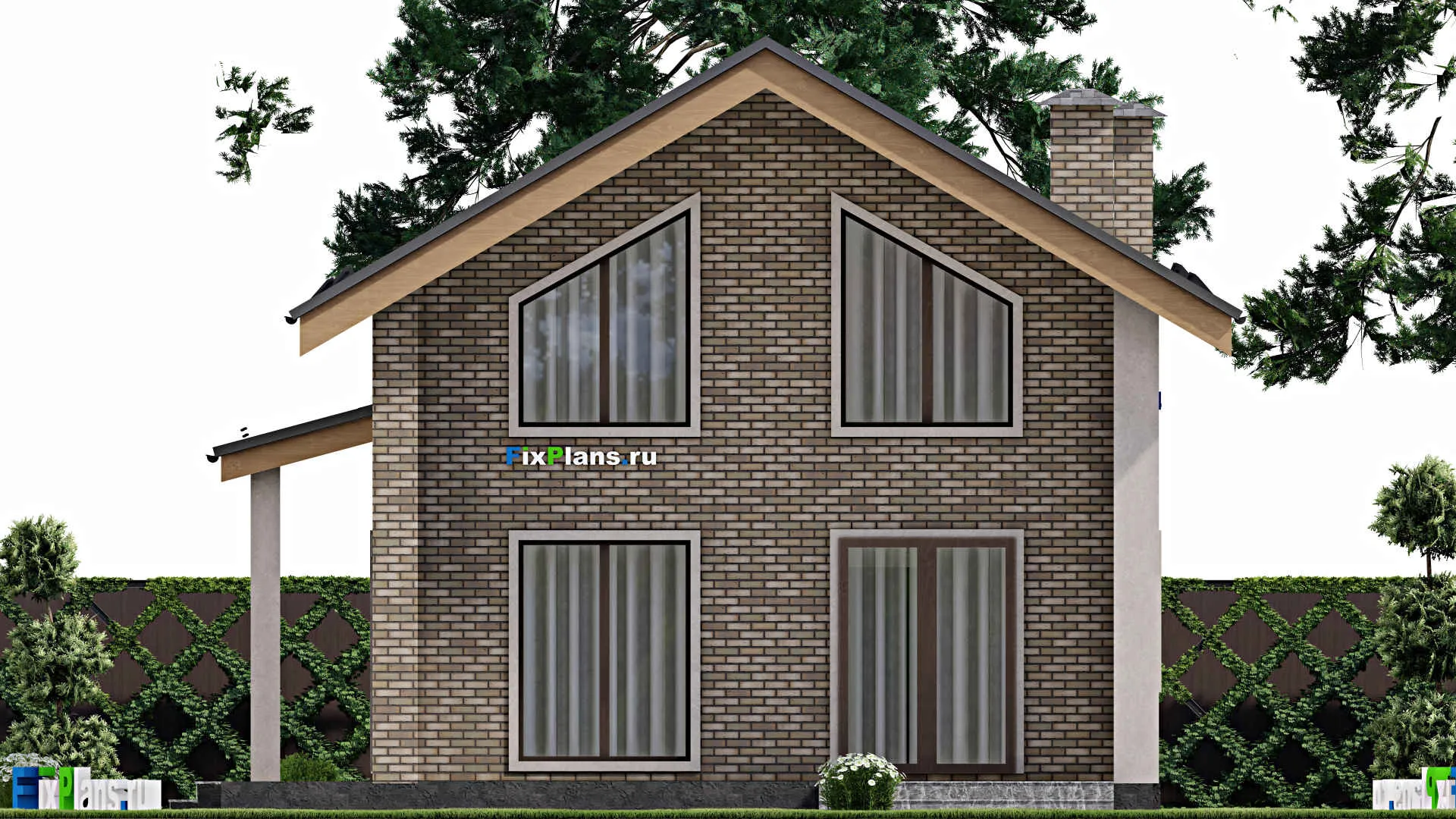 F-11321 - Планы дома с мансардой 10 на 13, площадью 130 м² с 3 спальнями