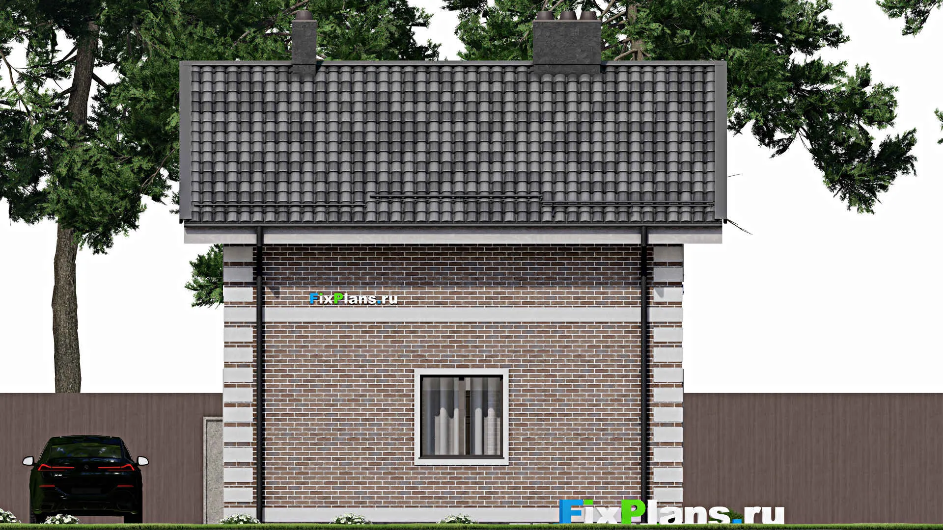 F-7577 - Проект дома с мансардой 8 на 10, площадью 90 м² с 3 спальнями