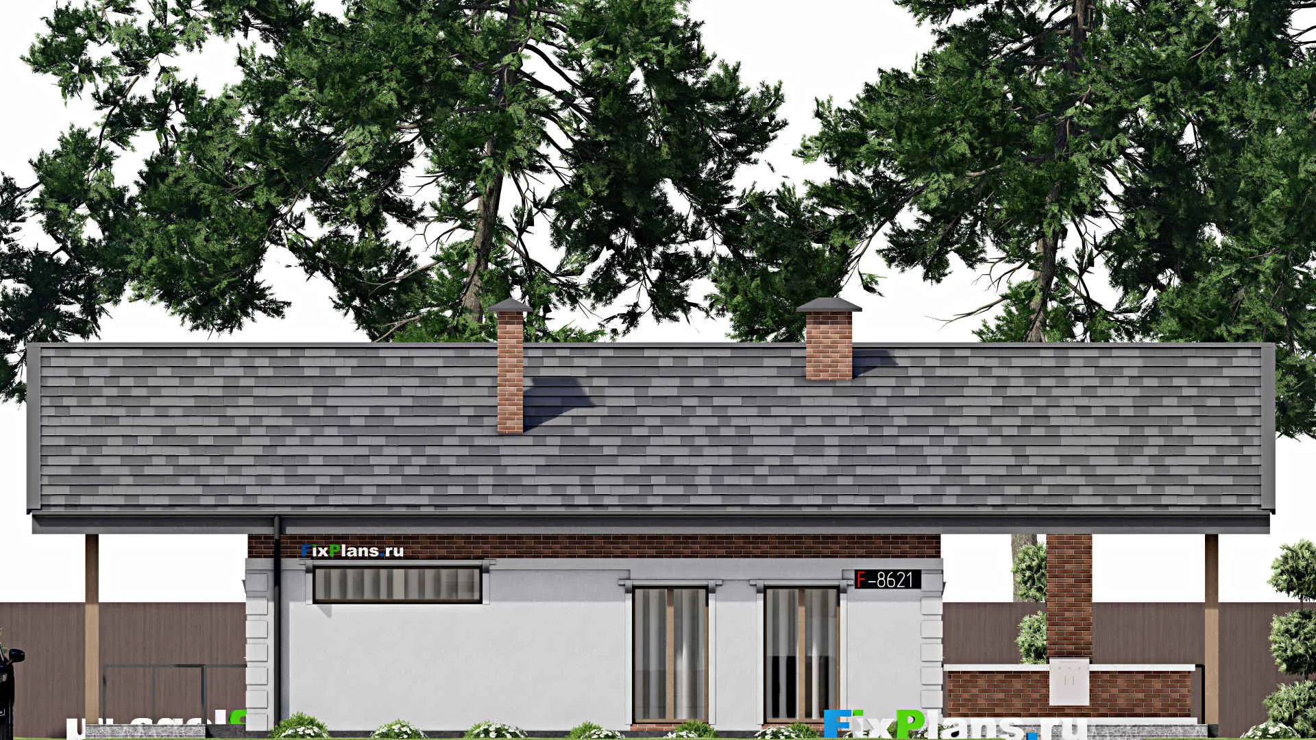 F-8621 - Проект бани 9 на 17, площадью 140 м² с терассой и санузлом