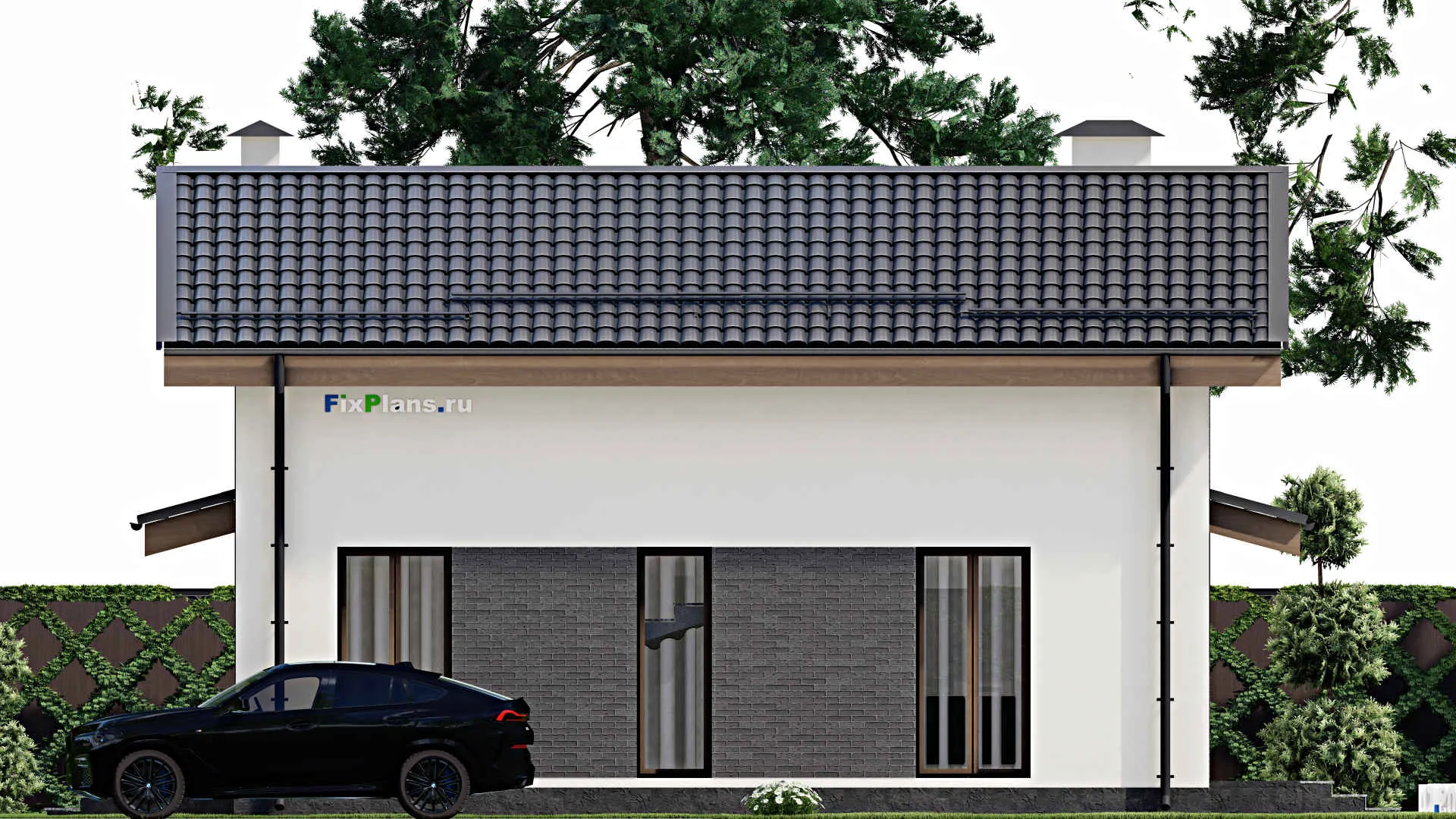 F-6560 - Проект дома с мансардой 7 на 11, площадью 100 м² с 4 спальнями