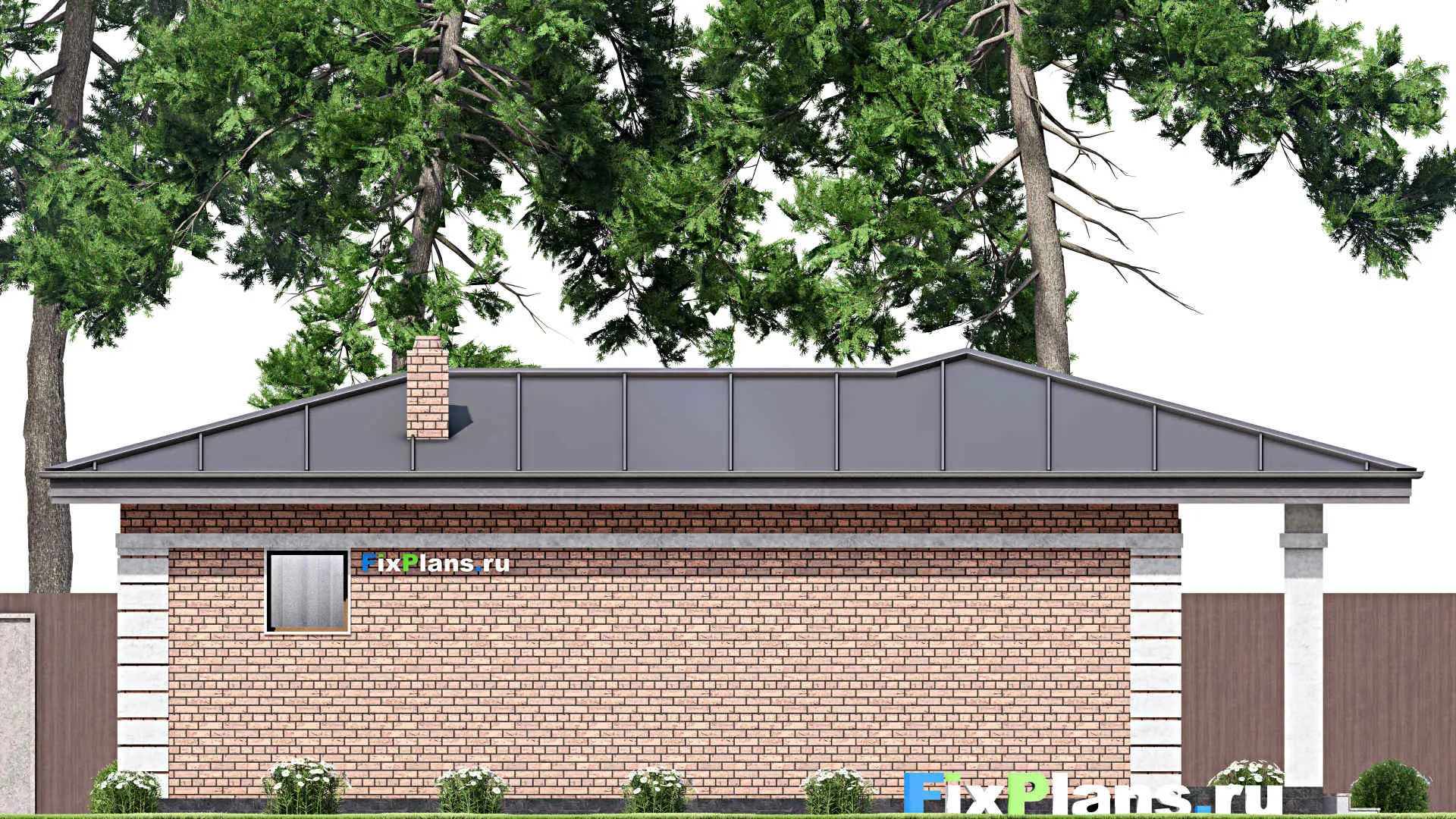 F-15488 - Проект бани 9 на 13, площадью 70 м² с комнатой отдыха, терассой и санузлом